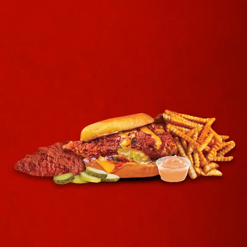 1 Tender & 1 Slider with Fries — Dave's Hot Chicken menu item