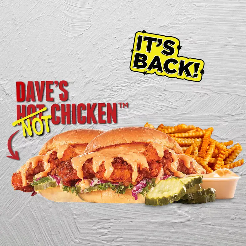 2 Cauli Sliders with Fries — Dave's Hot Chicken menu item