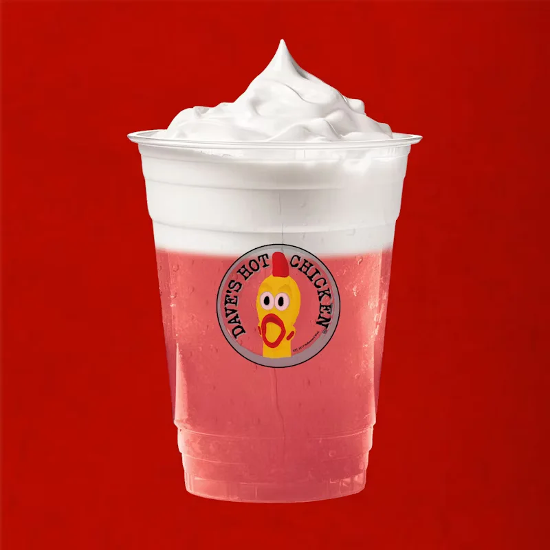 Strawberries and Creme Slusher — Dave's Hot Chicken menu item
